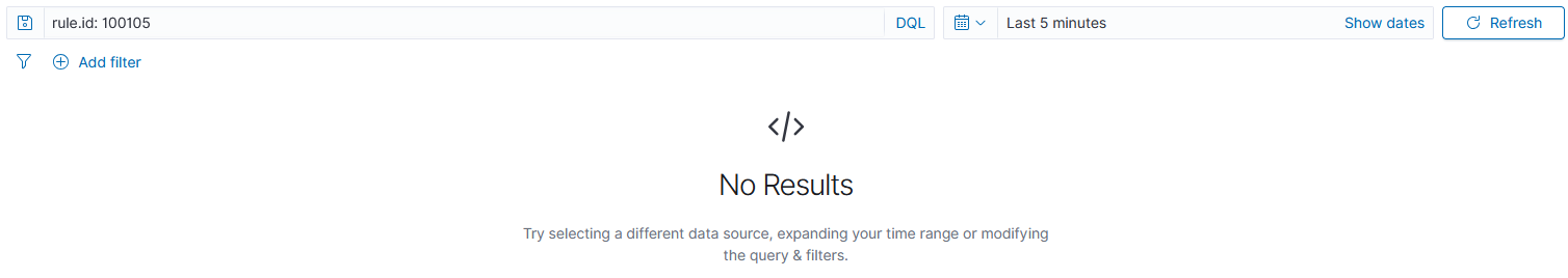 Rule 100105 — No Results after mapped drive test